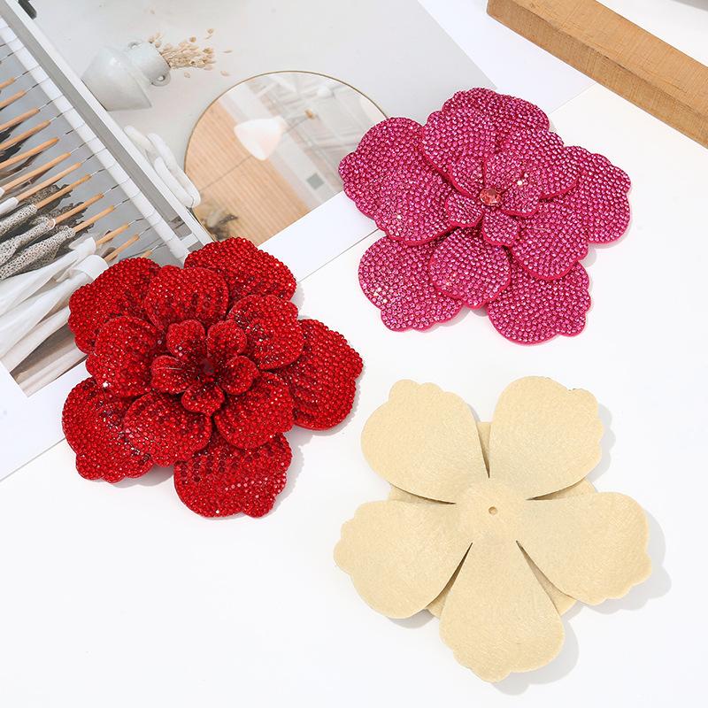 Embellish Craft - 1pc Three-dimensional Camellia Rhinestone Flower Patches