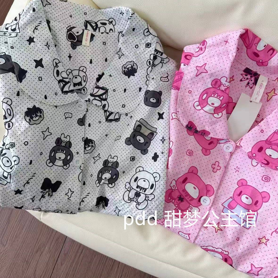 Embellish Knit - 3Pcs Women Kawaii Gloomy Bear Print