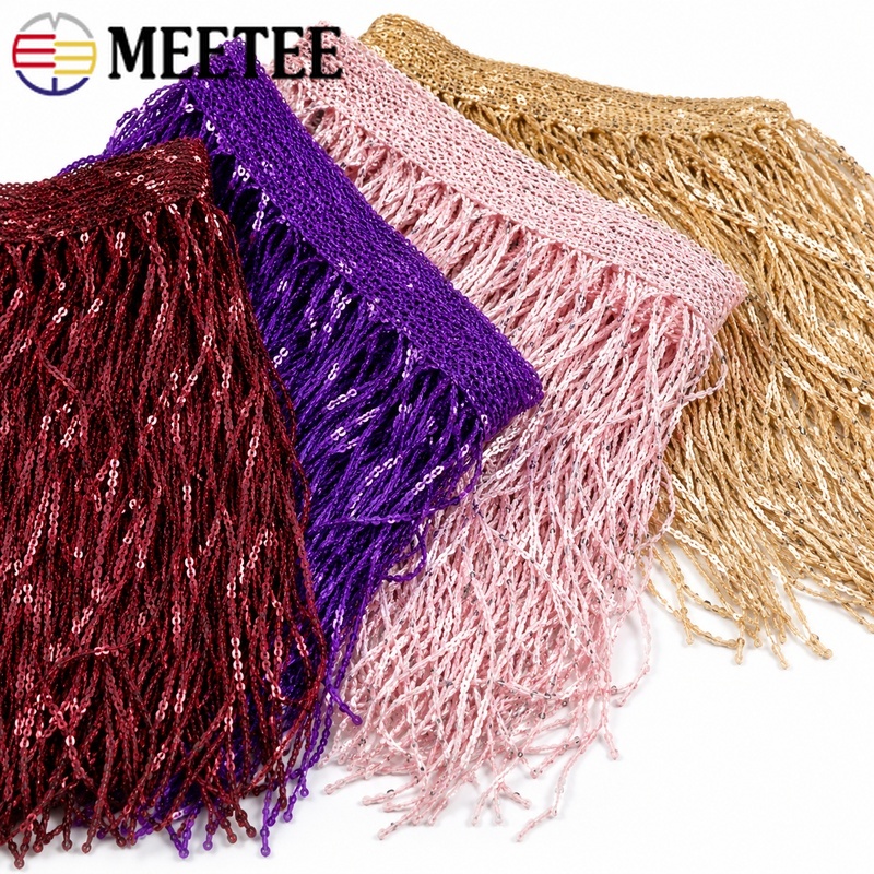 3/5Yards 20cm Sequin Tassel Fr - Fringe Ribbon Sewing recension och pris