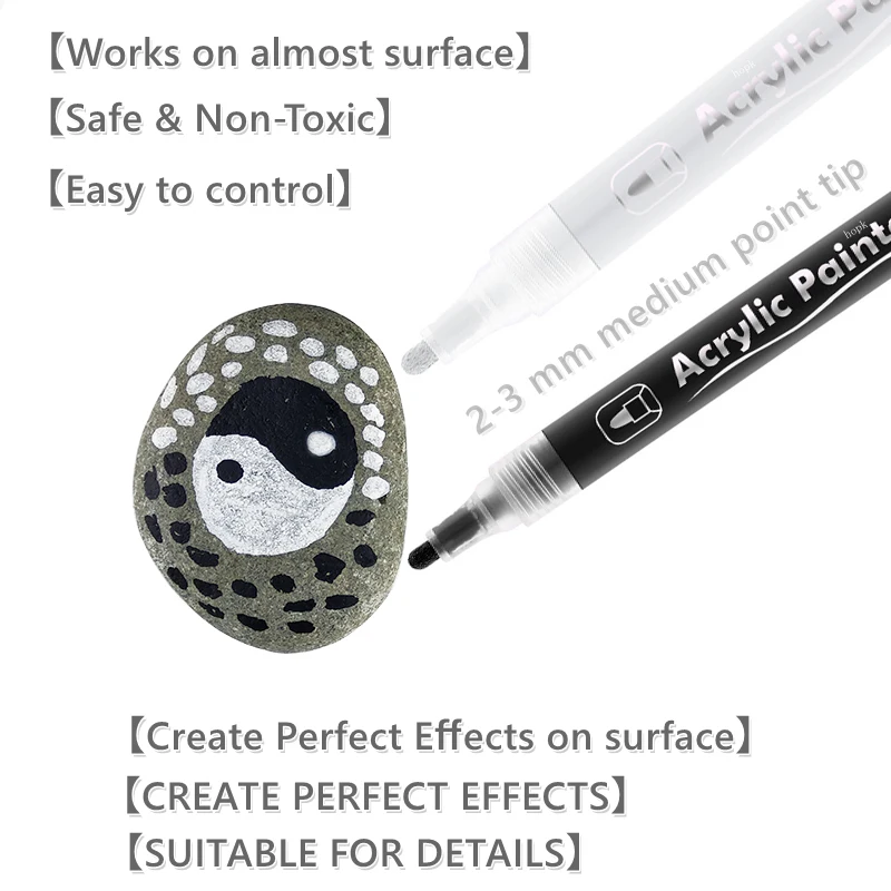 3Pcs/set White Acrylic Paint P - Copic Marker Classic recension och pris