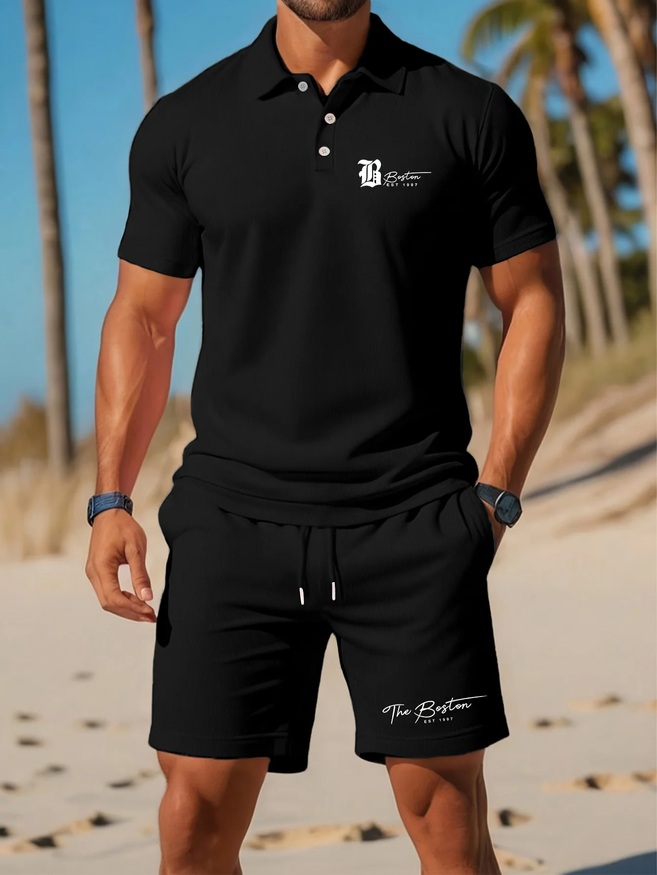 Summer New Men's Polo Shirt Se - Embellish Knit recension och pris