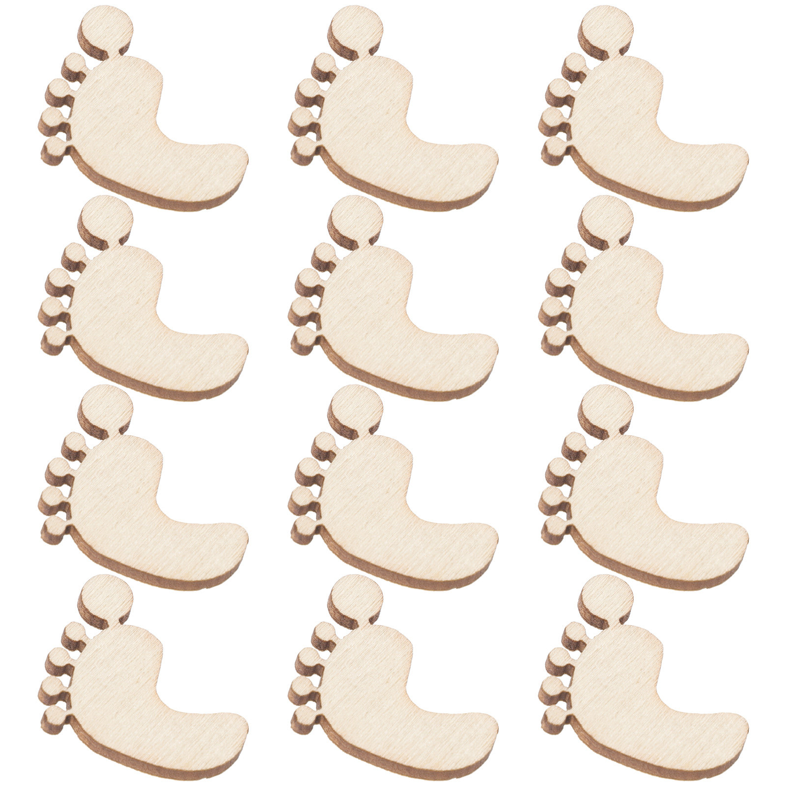 20Pcs Wooden Foot Shapes Blank - Embellish Craft recension och pris