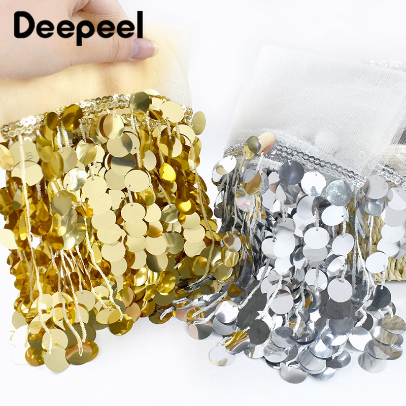 2/3Yards 18cm Sequins Beaded T - Fringe Ribbon Sewing recension och pris