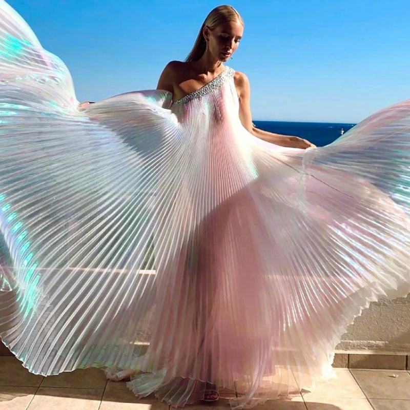 Organ Pleated Fabric Illusory  - Crystal Mesh Fabric recension och pris