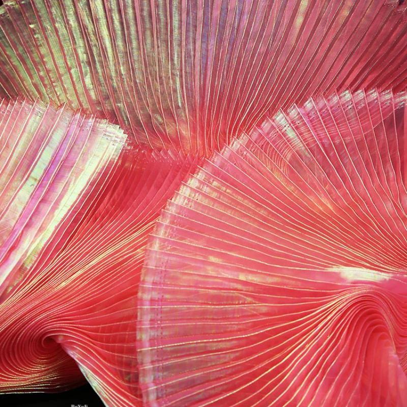 Organ Pleated Fabric Illusory  - Crystal Mesh Fabric recension och pris