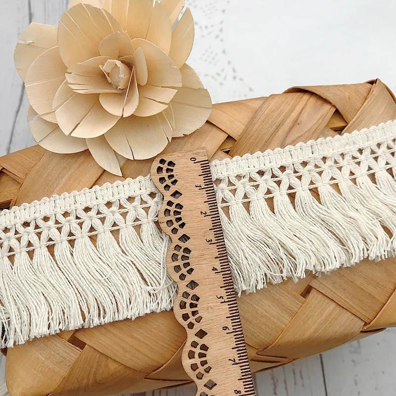 10Yard/Lot Beige 6CM/8CM Tasse - Fringe Ribbon Sewing recension och pris