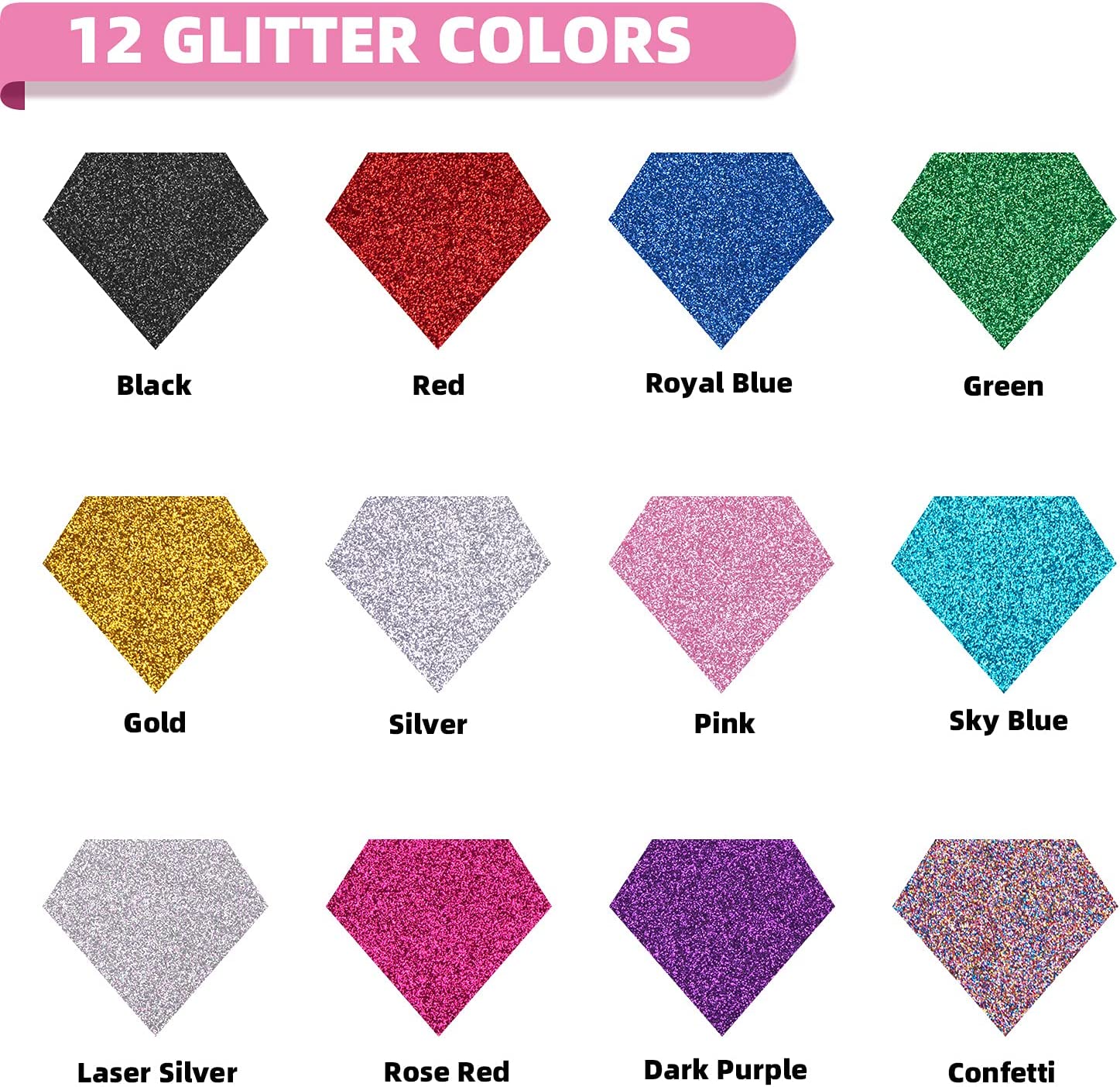 HTVRONT 12 Pack Glitter HTV He - Glitter Vinyl Roll recension och pris