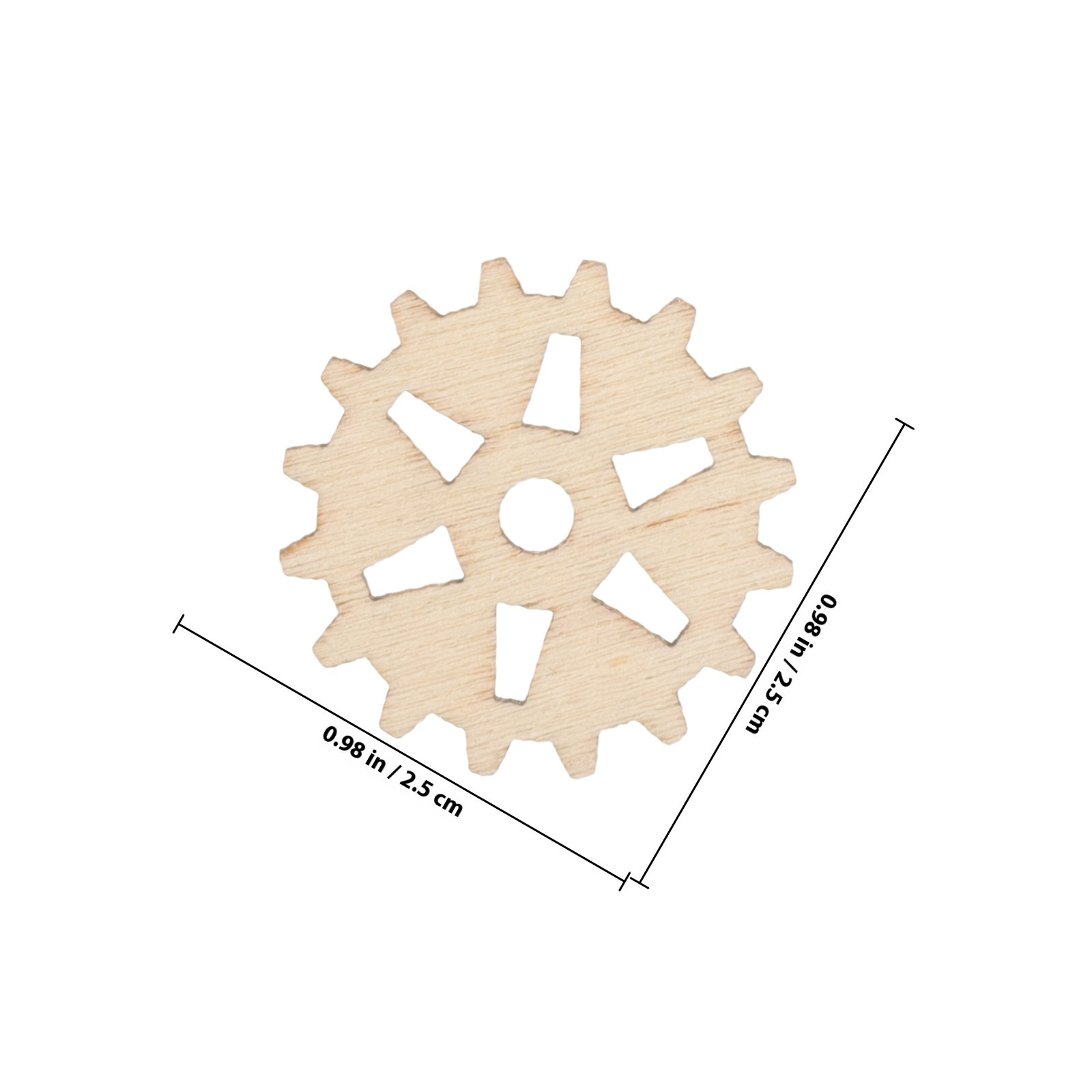 100Pcs Wood Gear Craft Pieces  - Embellish Craft recension och pris